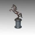 Tier Bronze Garten Skulptur Pferd Springen Messing Statue Tpal-195